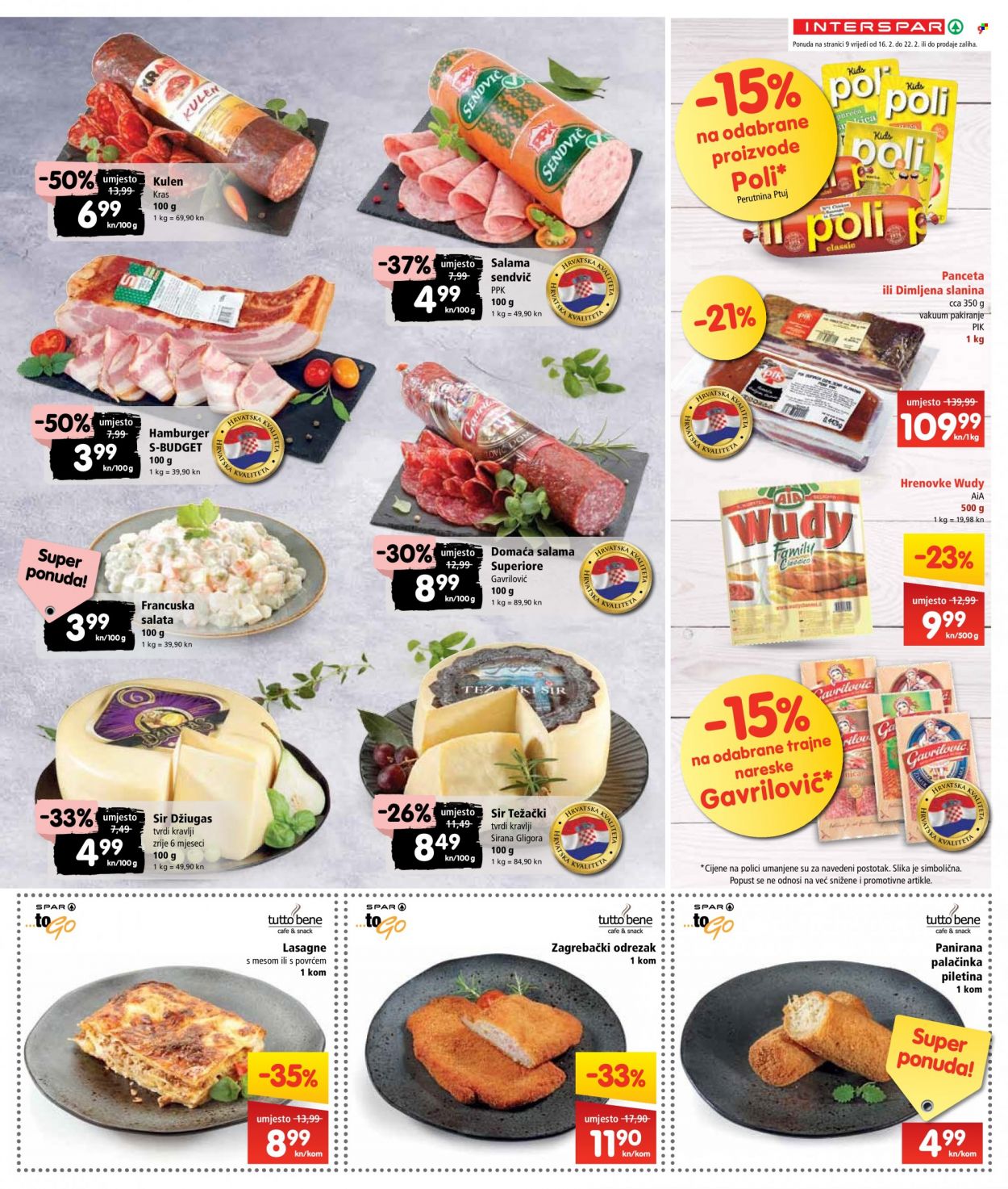 INTERSPAR katalog - 16.02.2022. - 22.02.2022. Stranica 9