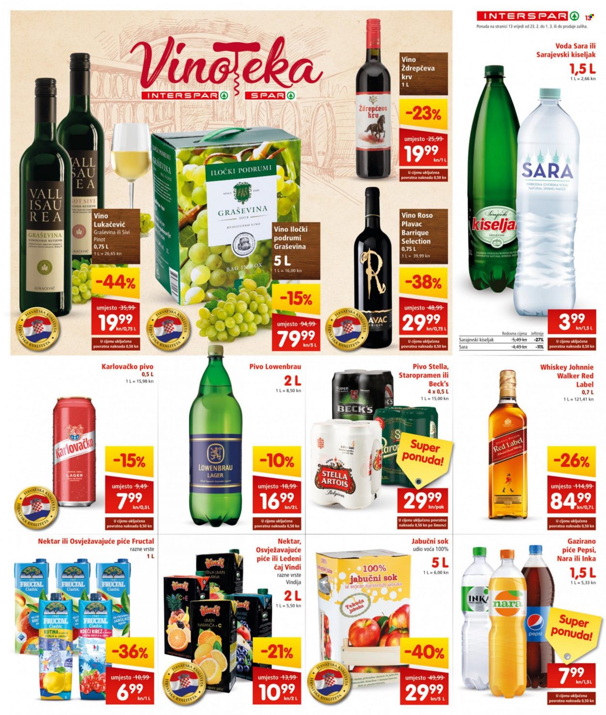 INTERSPAR katalog - 23.02.2022. - 01.03.2022. Stranica 13