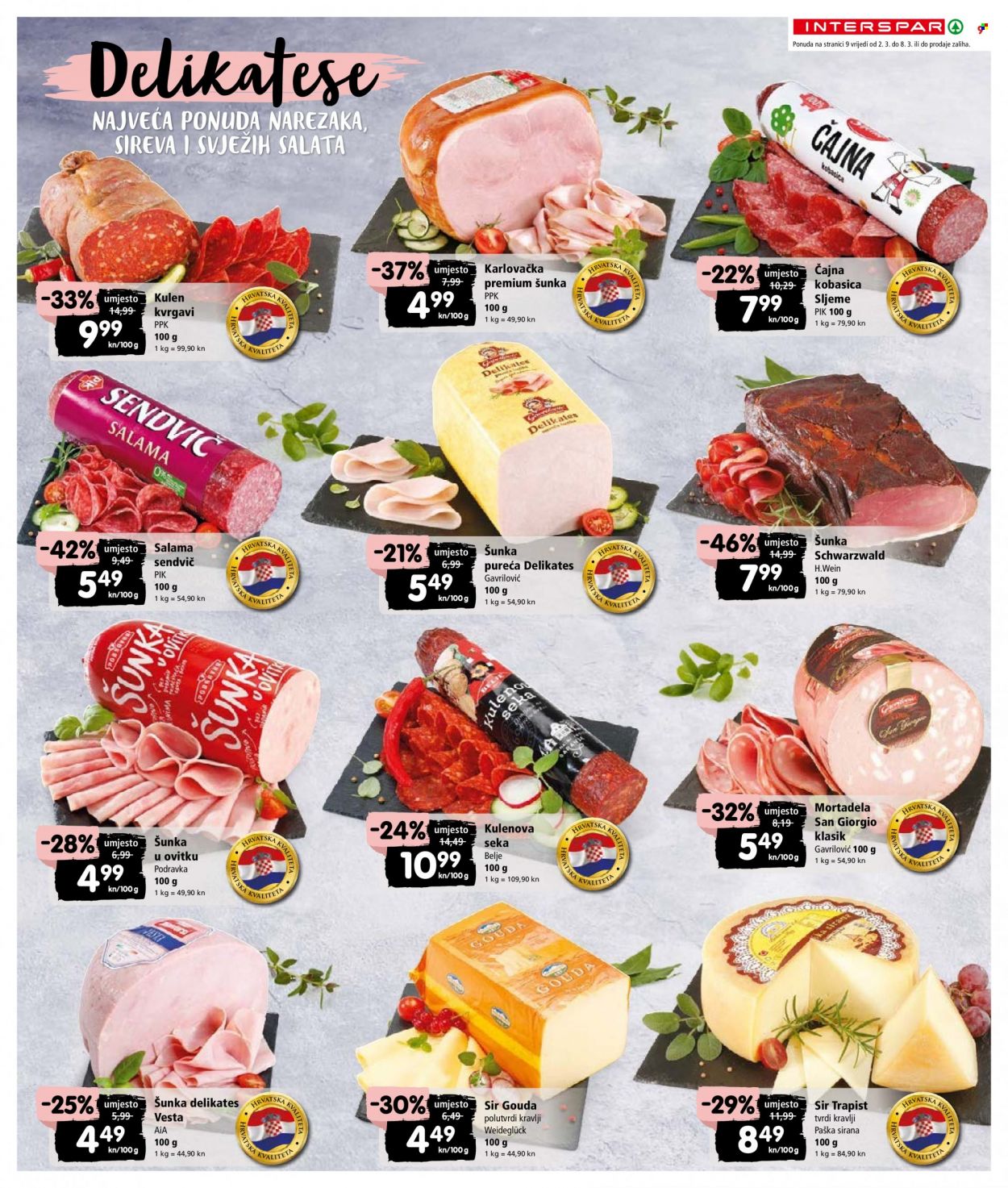 INTERSPAR katalog - 02.03.2022. - 08.03.2022. Stranica 9
