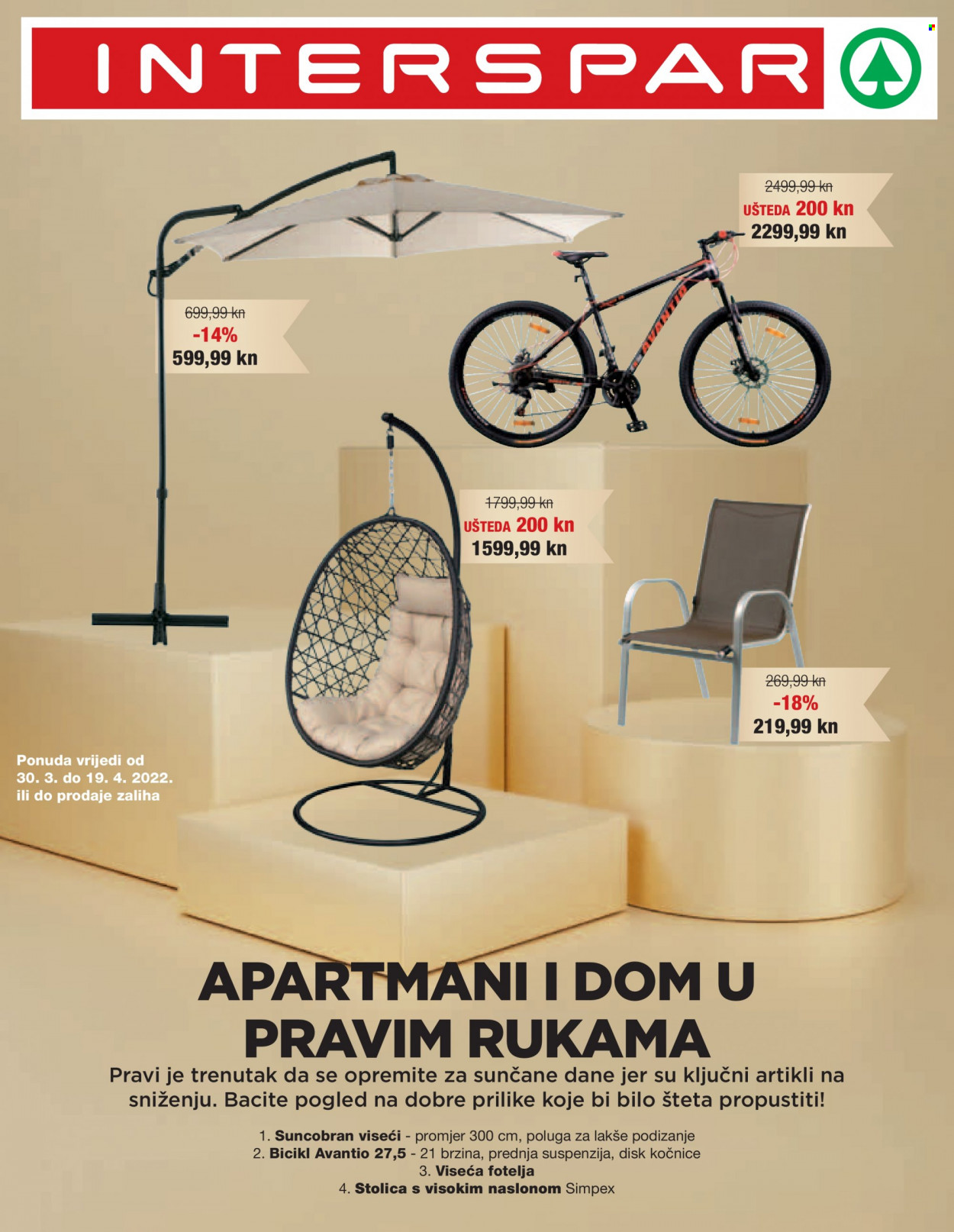 INTERSPAR katalog - 30.03.2022. - 19.04.2022. Stranica 1