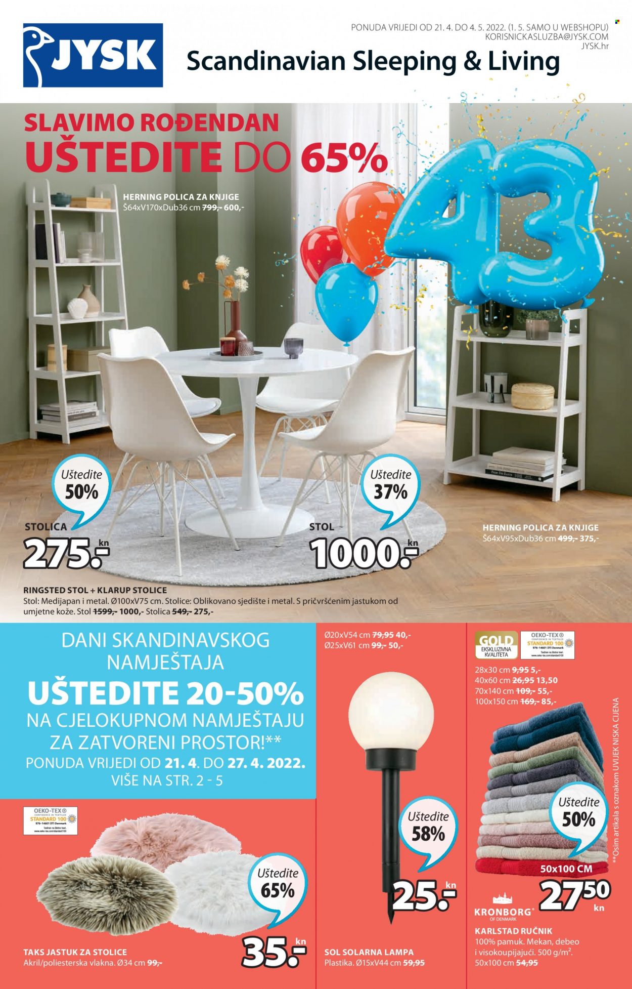 JYSK katalog - 21.04.2022. - 04.05.2022. Stranica 1