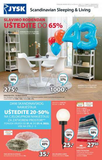 JYSK katalog - 21.04.2022. - 04.05.2022.