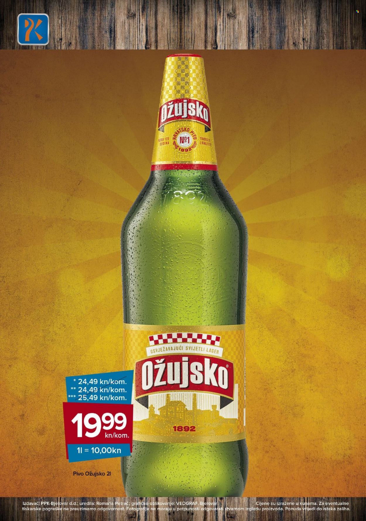 thumbnail - PPK Bjelovar katalog - 05.05.2022. - 25.05.2022. - Sniženi proizvodi - alkohol, pivo, Ožujsko. Stranica 12.