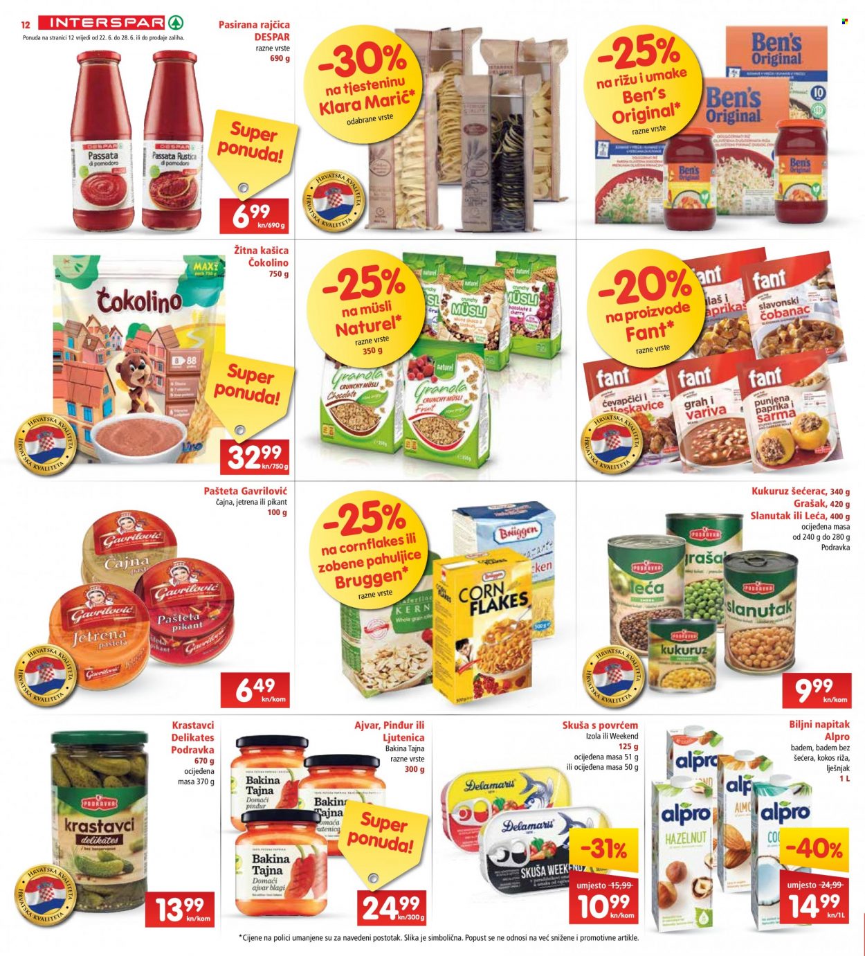 INTERSPAR katalog - 22.06.2022. - 28.06.2022. Stranica 12