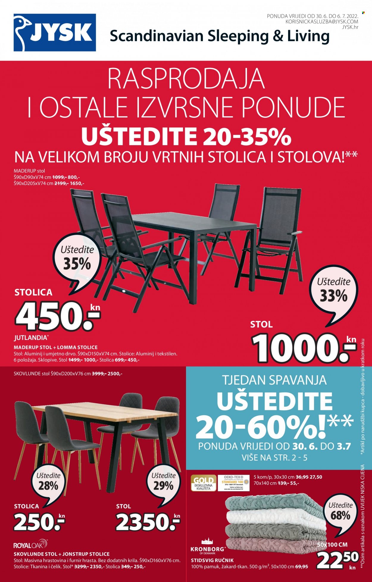 JYSK katalog - 30.06.2022. - 06.07.2022. Stranica 1