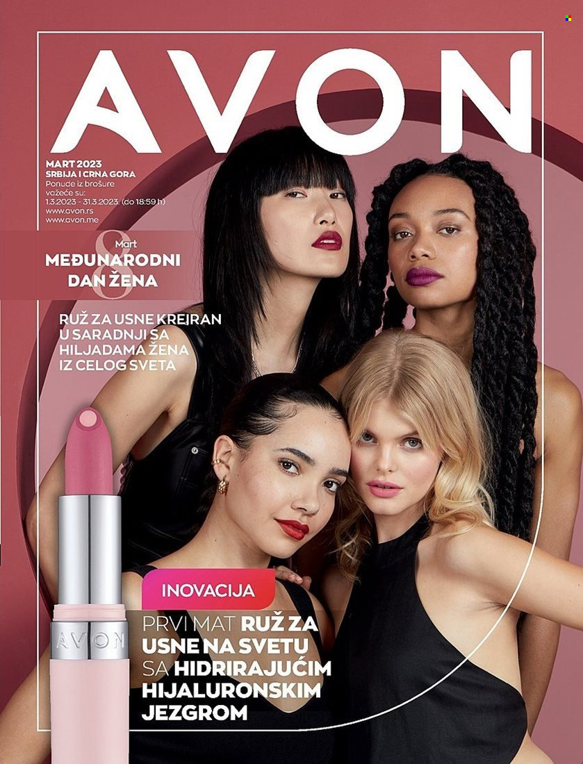 thumbnail - Avon katalog - 01.03.2023 - 31.03.2023 - Proizvodi na akciji - Avon, ruž za usne. Stranica 1.