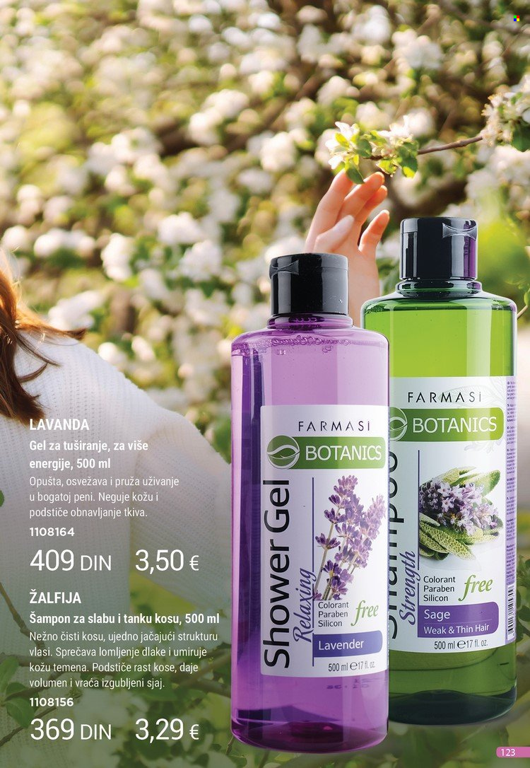 thumbnail - Farmasi katalog - 01.03.2023 - 31.03.2023 - Proizvodi na akciji - gel za tuširanje, šampon. Stranica 123.