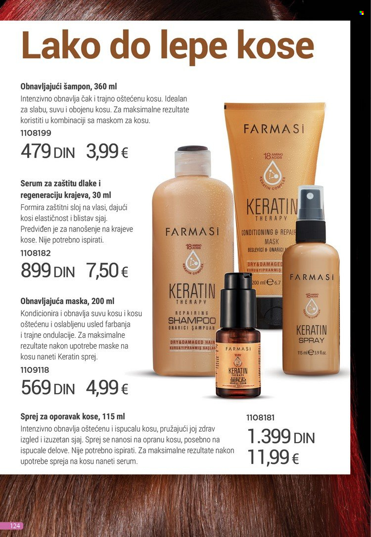 thumbnail - Farmasi katalog - 01.03.2023 - 31.03.2023 - Proizvodi na akciji - serum, maske, Keratin, šampon. Stranica 124.