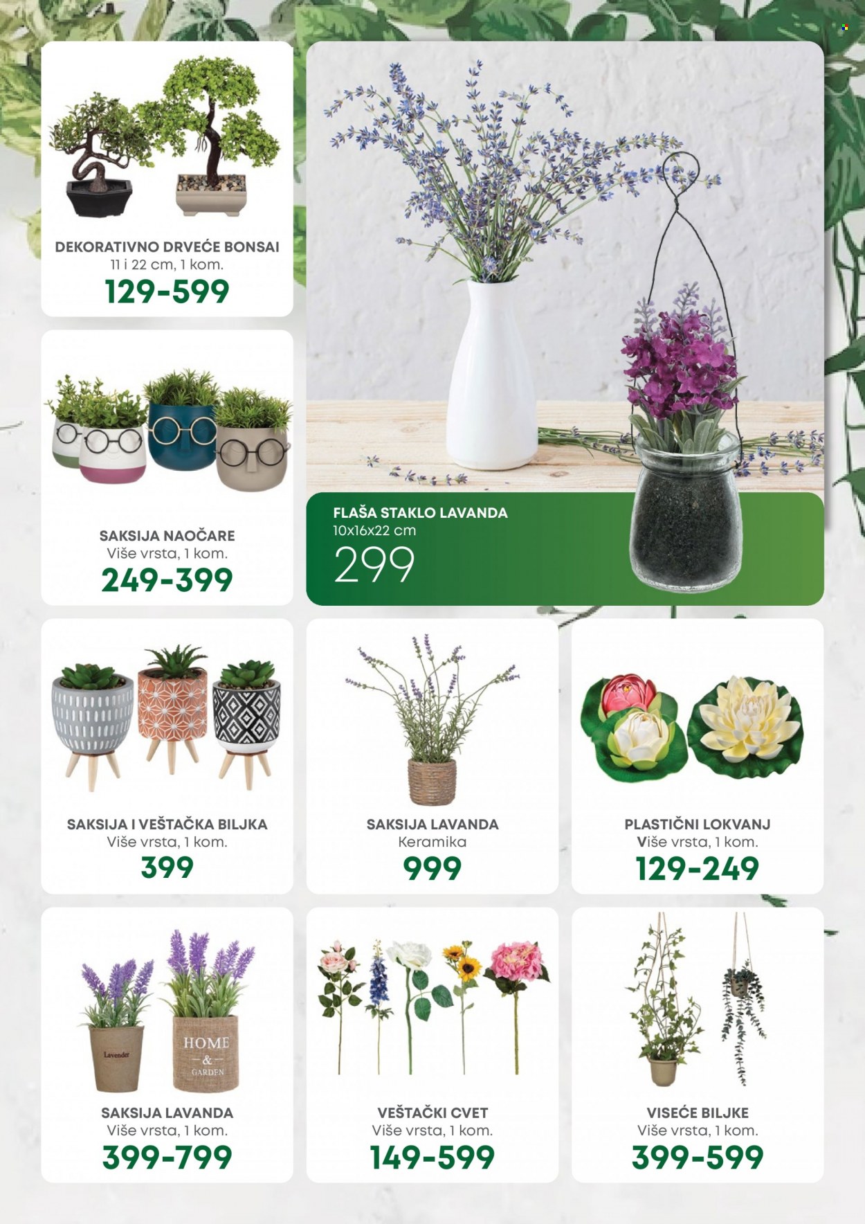 thumbnail - Jumbo katalog - 06.03.2023 - 07.04.2023 - Proizvodi na akciji - veštačka biljka, veštački cvet, naočare, saksija, sobne biljke, bonsai. Stranica 11.