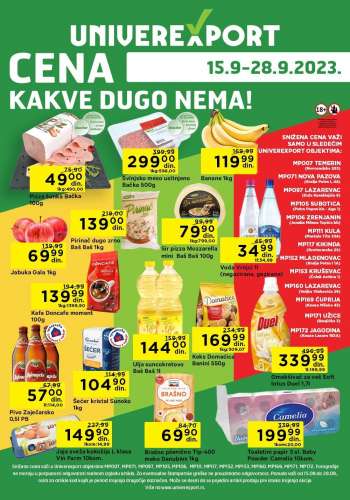 Univerexport katalog - 15.09.2023 - 28.09.2023.
