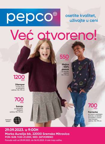 Pepco katalog - 29.09.2023 - 06.10.2023.