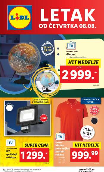 Lidl katalog - 08.08.2024 - 14.08.2024.