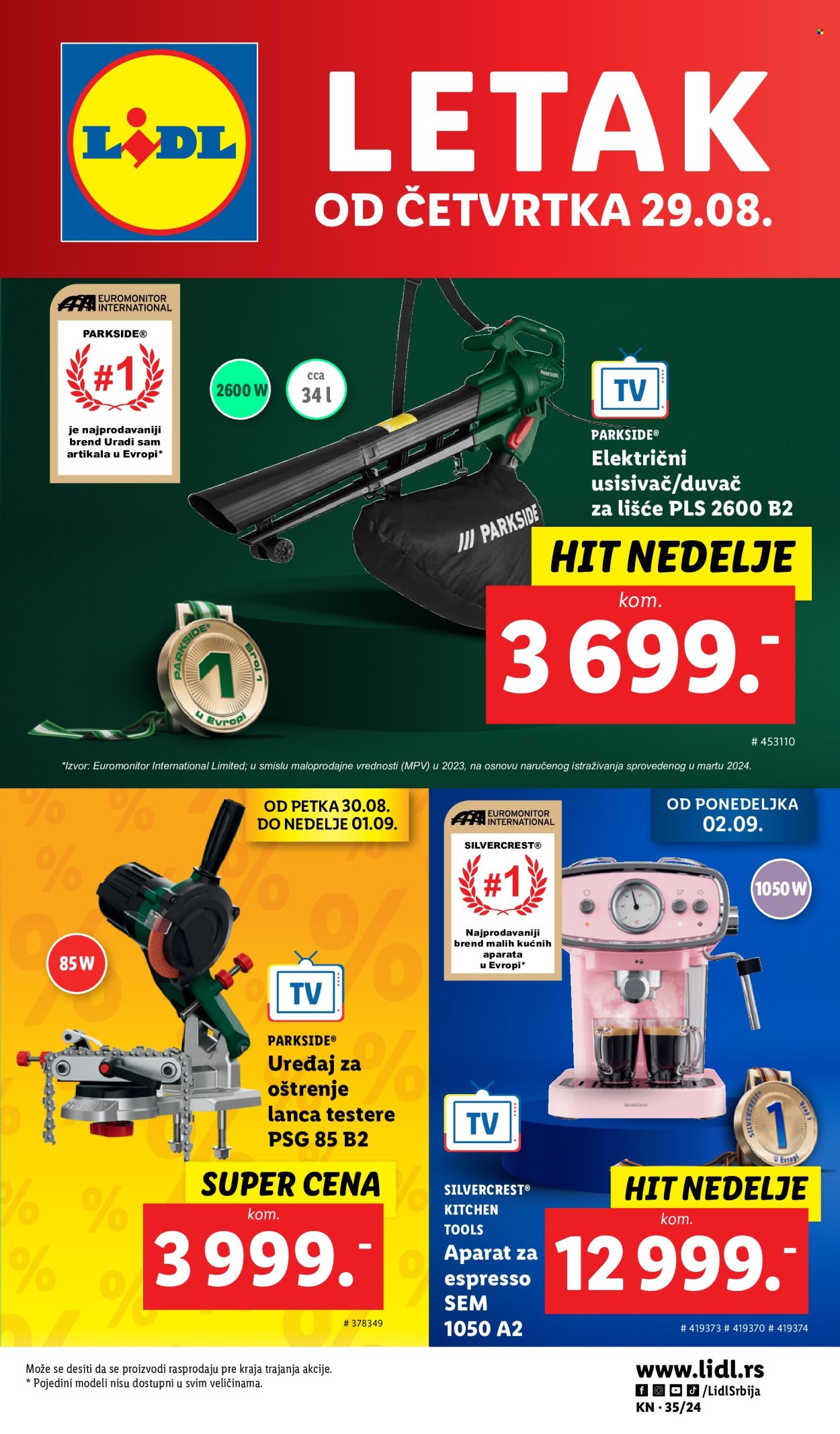 Lidl katalog - 29.08.2024 - 04.09.2024. Stranica 1