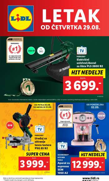 Lidl katalog - 29.08.2024 - 04.09.2024.