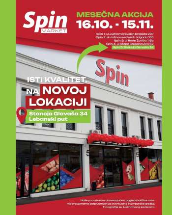 Spin Market katalog - 16.10.2024 - 15.11.2024.