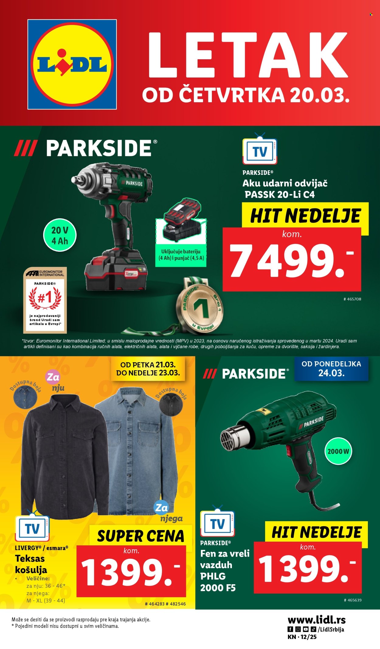 Lidl katalog - 20.03.2025 - 26.03.2025. Stranica 1