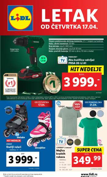 Lidl katalog - 17.04.2025 - 23.04.2025.