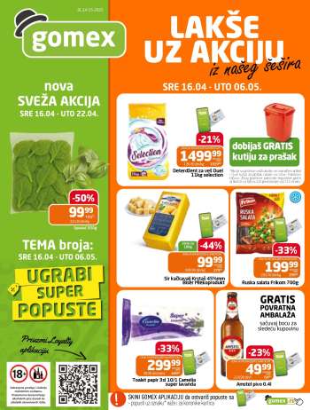 Gomex katalog - 16.04.2025 - 06.05.2025.