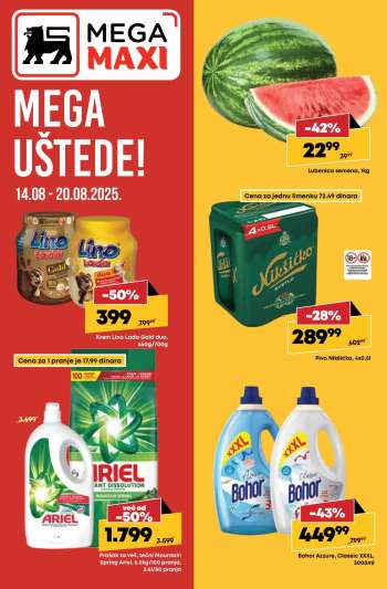 Mega Maxi katalog - 14.08.2025 - 20.08.2025.