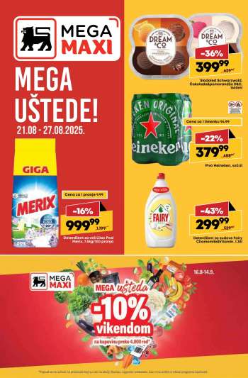 Mega Maxi katalog - 21.08.2025 - 27.08.2025.