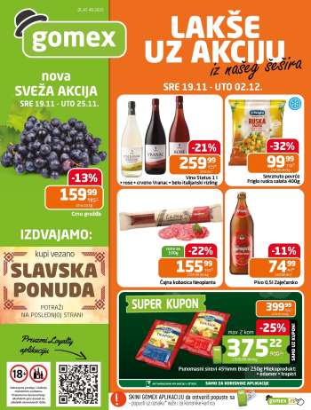 Gomex katalog - 19.11.2025 - 02.12.2025.