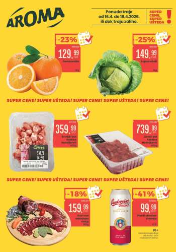 Aroma Market katalog - 16.04.2026 - 18.04.2026.