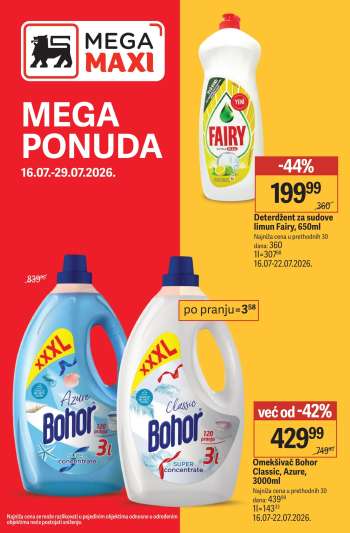 Mega Maxi katalog - 16.07.2026 - 29.07.2026.