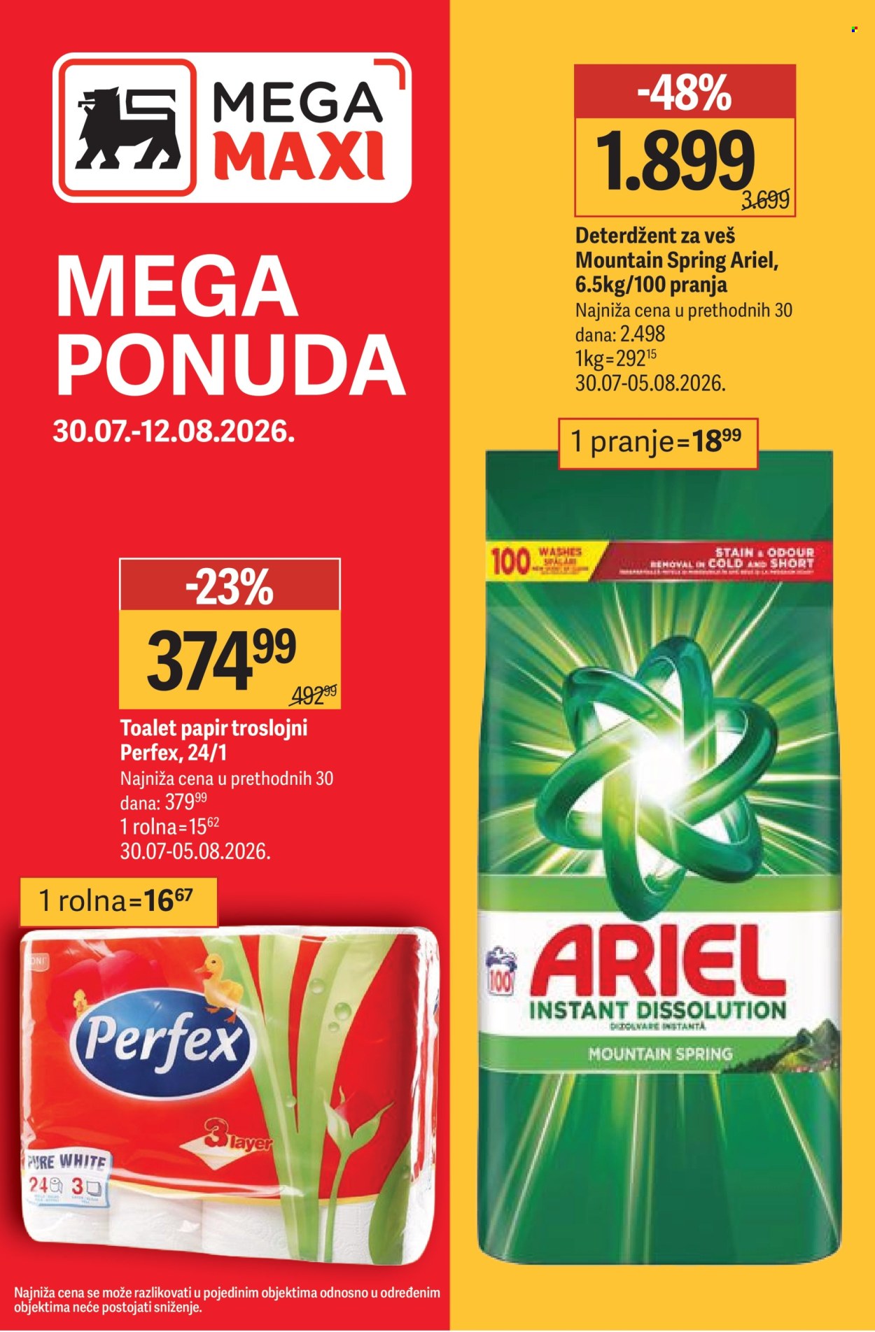 Mega Maxi katalog - 30.07.2026 - 12.08.2026. Stranica 1