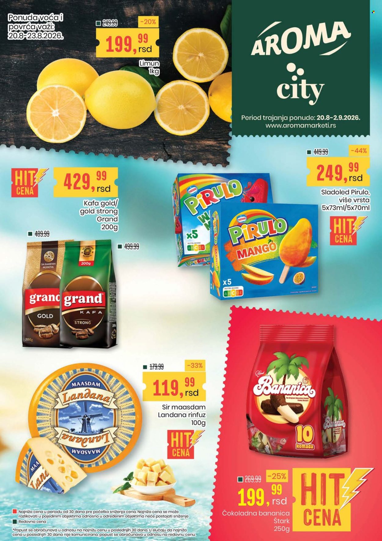Aroma Market katalog - 20.08.2026 - 02.09.2026. Stranica 1