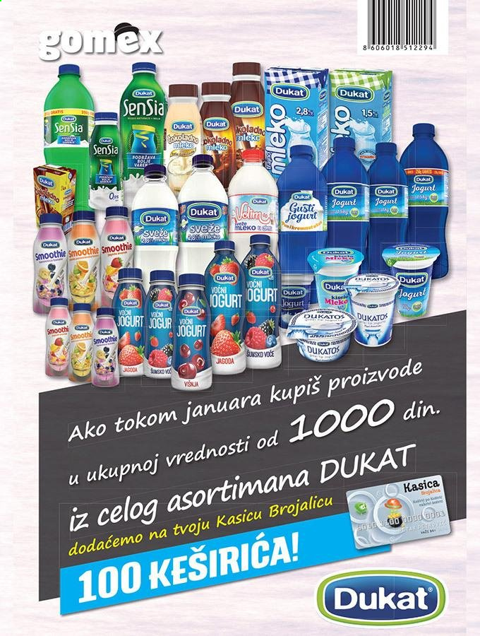 Gomex katalog - 01.01.2021 - 31.01.2021 - Proizvodi na akciji - smoothie, Dukat, Dukatos, jogurt, mleko, šolja. Stranica 2.