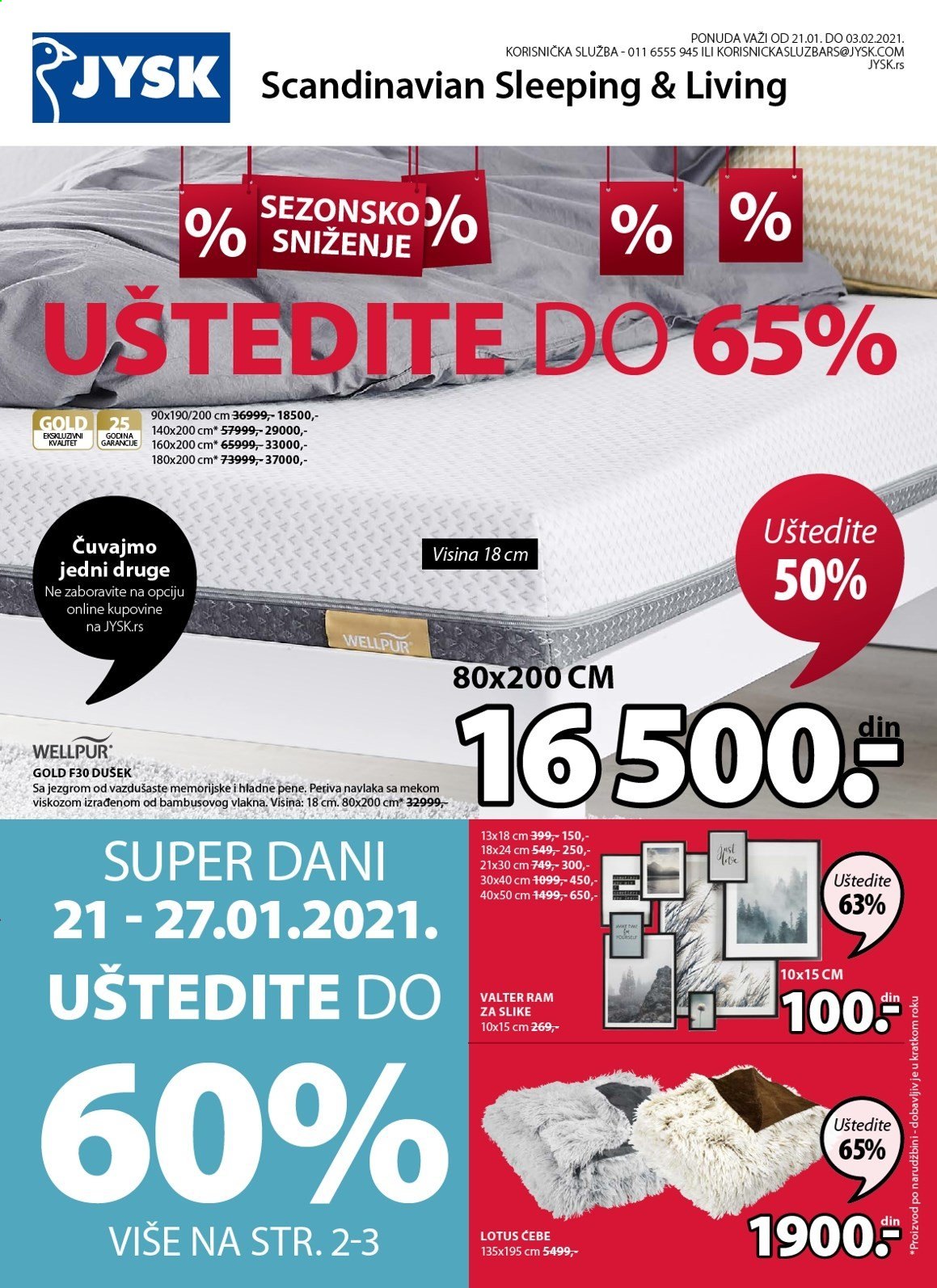 JYSK katalog - 21.01.2021 - 03.02.2021. Stranica 1