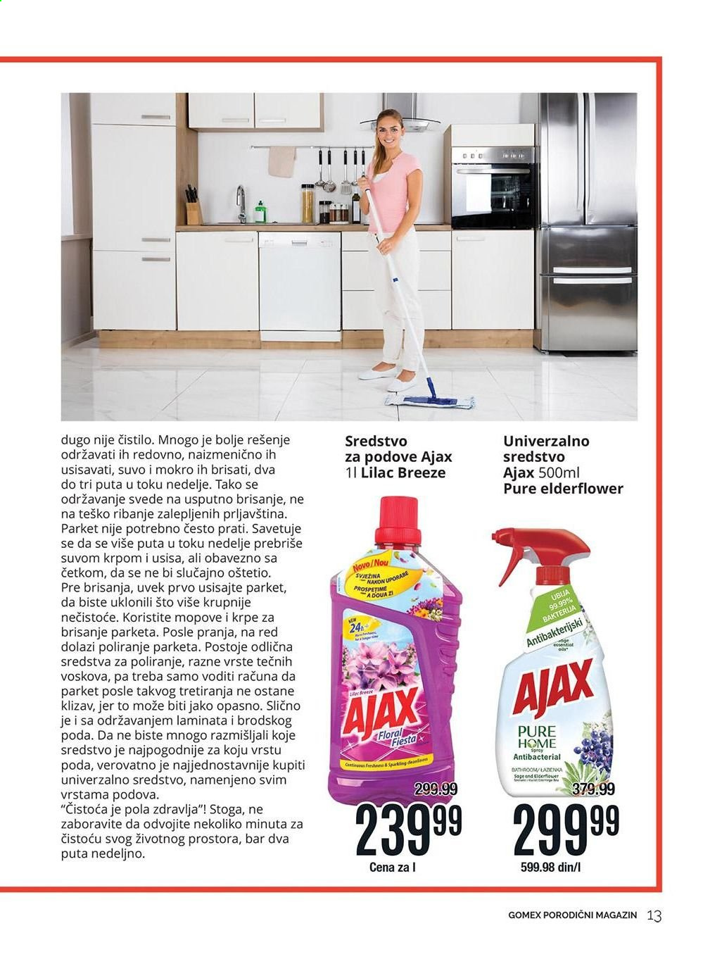 thumbnail - Gomex katalog - 19.02.2021 - 04.03.2021 - Proizvodi na akciji - sredstvo za čišćenje, Ajax. Stranica 13.