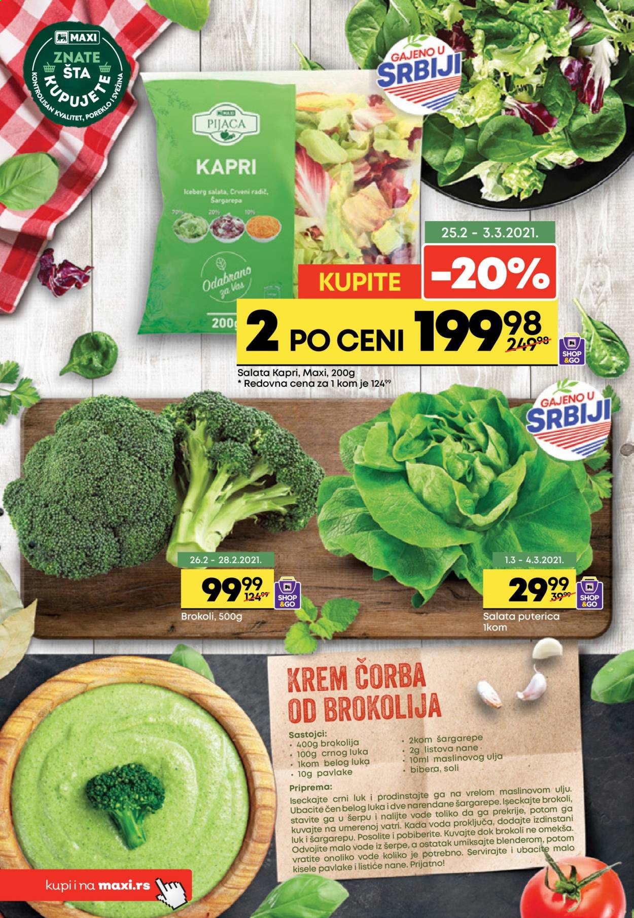 thumbnail - Maxi katalog - 25.02.2021 - 03.03.2021 - Proizvodi na akciji - salata, crni luk, brokoli. Stranica 2.