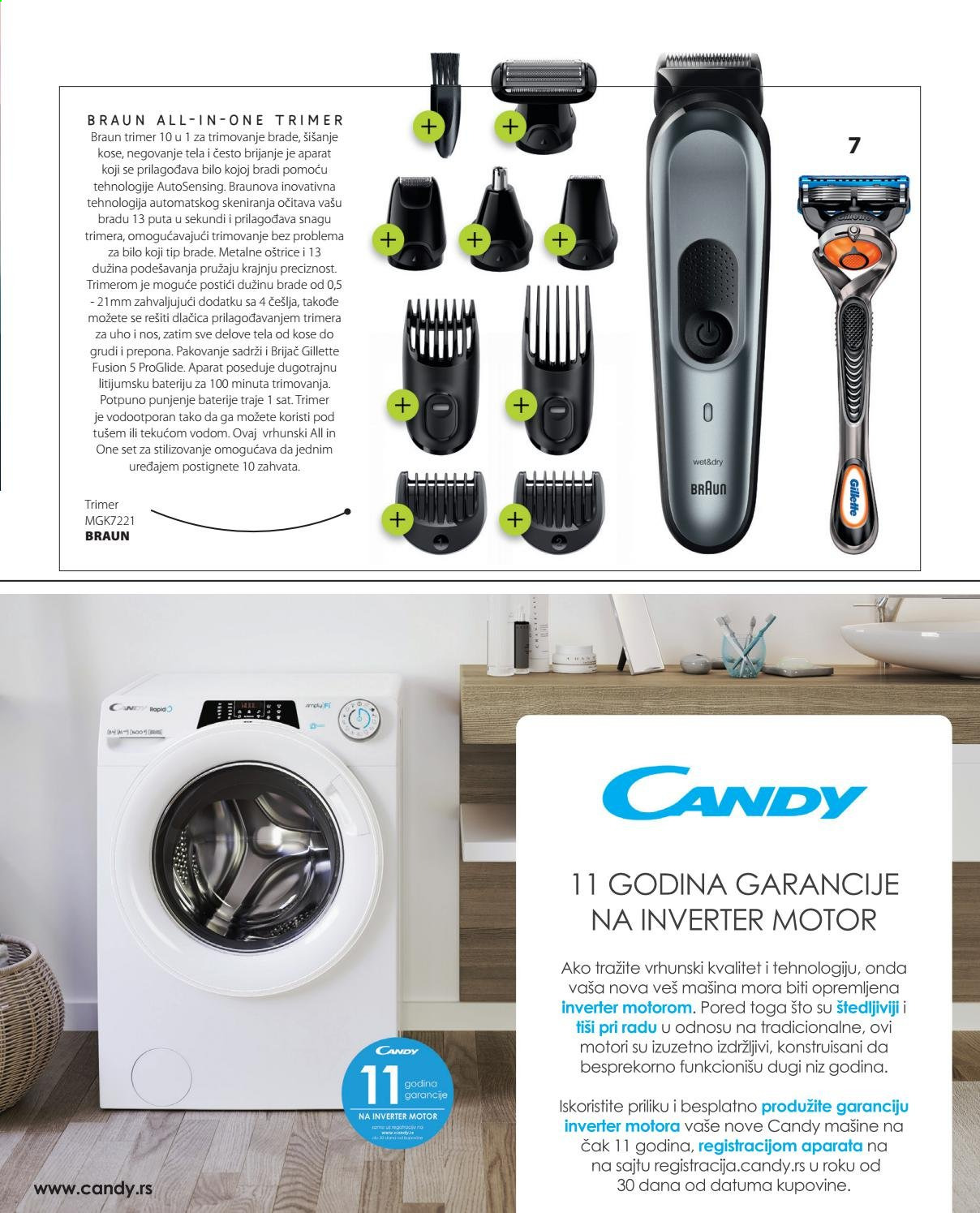thumbnail - Emmezeta katalog - Proizvodi na akciji - Candy, mašina za pranje veša, Braun, brijač, trimer. Stranica 97.