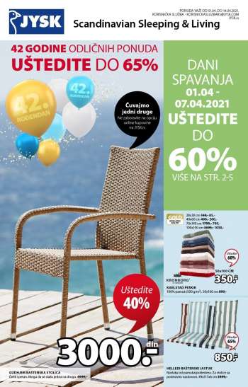 JYSK katalog - 01.04.2021 - 14.04.2021.