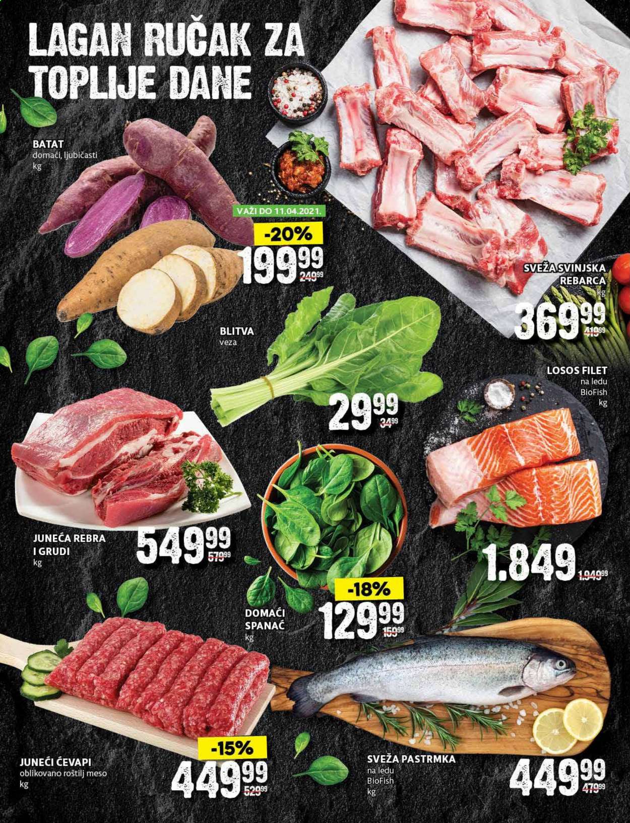 thumbnail - Roda katalog - 05.04.2021 - 18.04.2021 - Proizvodi na akciji - juneće meso, juneća rebra, roštilj meso, ćevap, spanać, blitva, filet, pastrmka, losos, roštilj. Stranica 2.