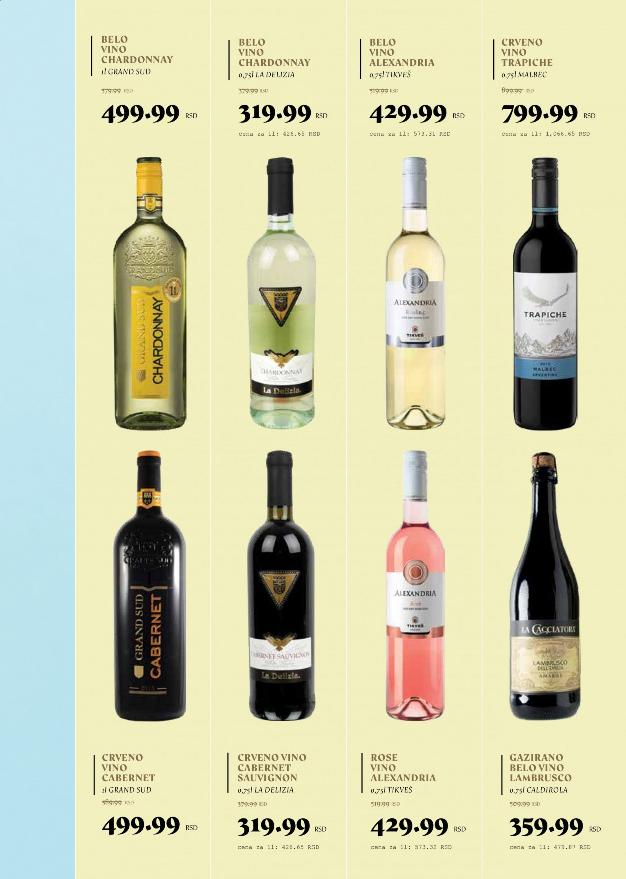 thumbnail - Roda katalog - 09.04.2021 - 09.05.2021 - Proizvodi na akciji - kafa, Grand, Cabernet Sauvignon, crveno vino, Grand Sud, Chardonnay, roze vino, Tikveš, belo vino, vino. Stranica 13.