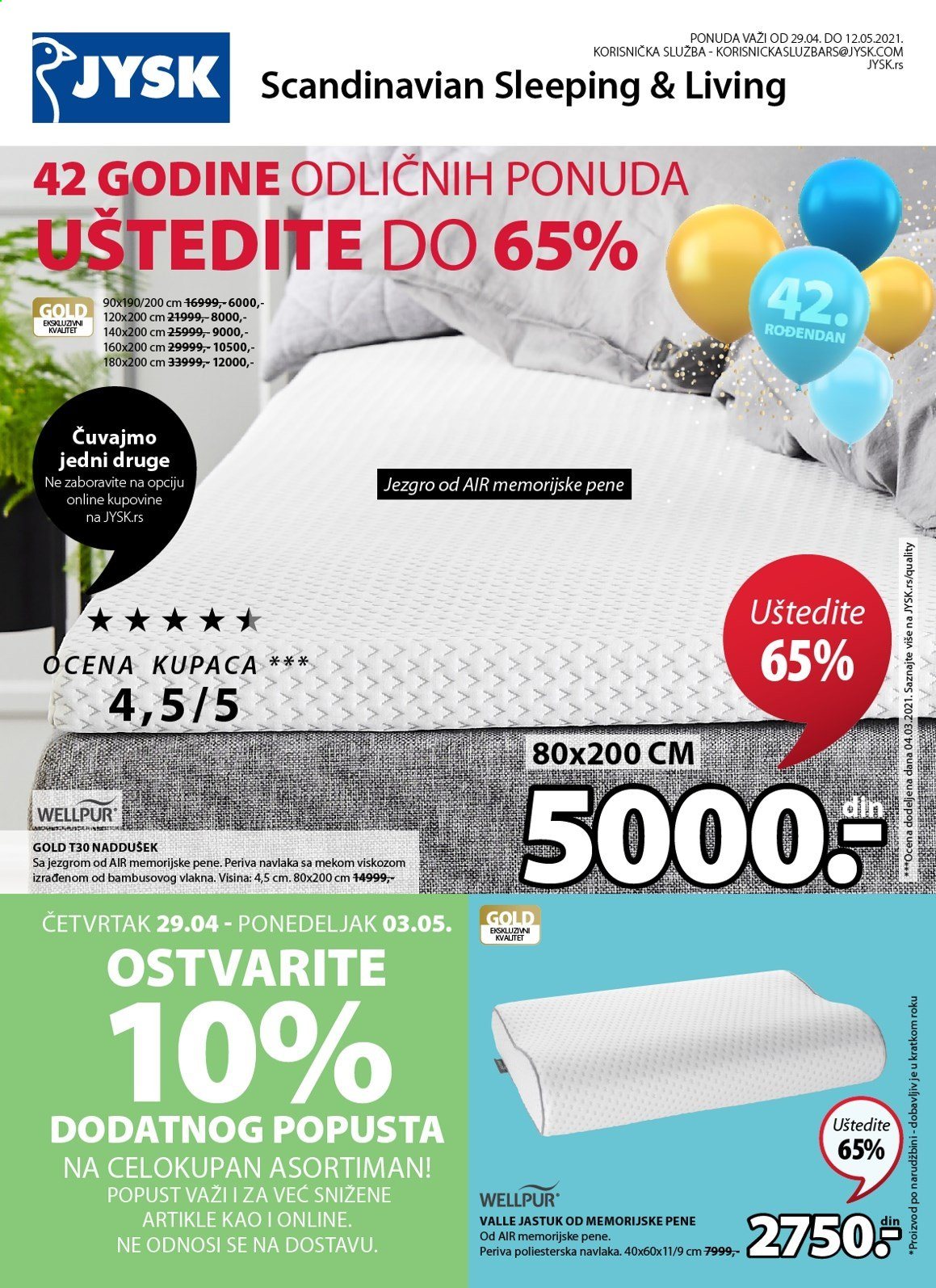 JYSK katalog - 29.04.2021 - 12.05.2021. Stranica 1