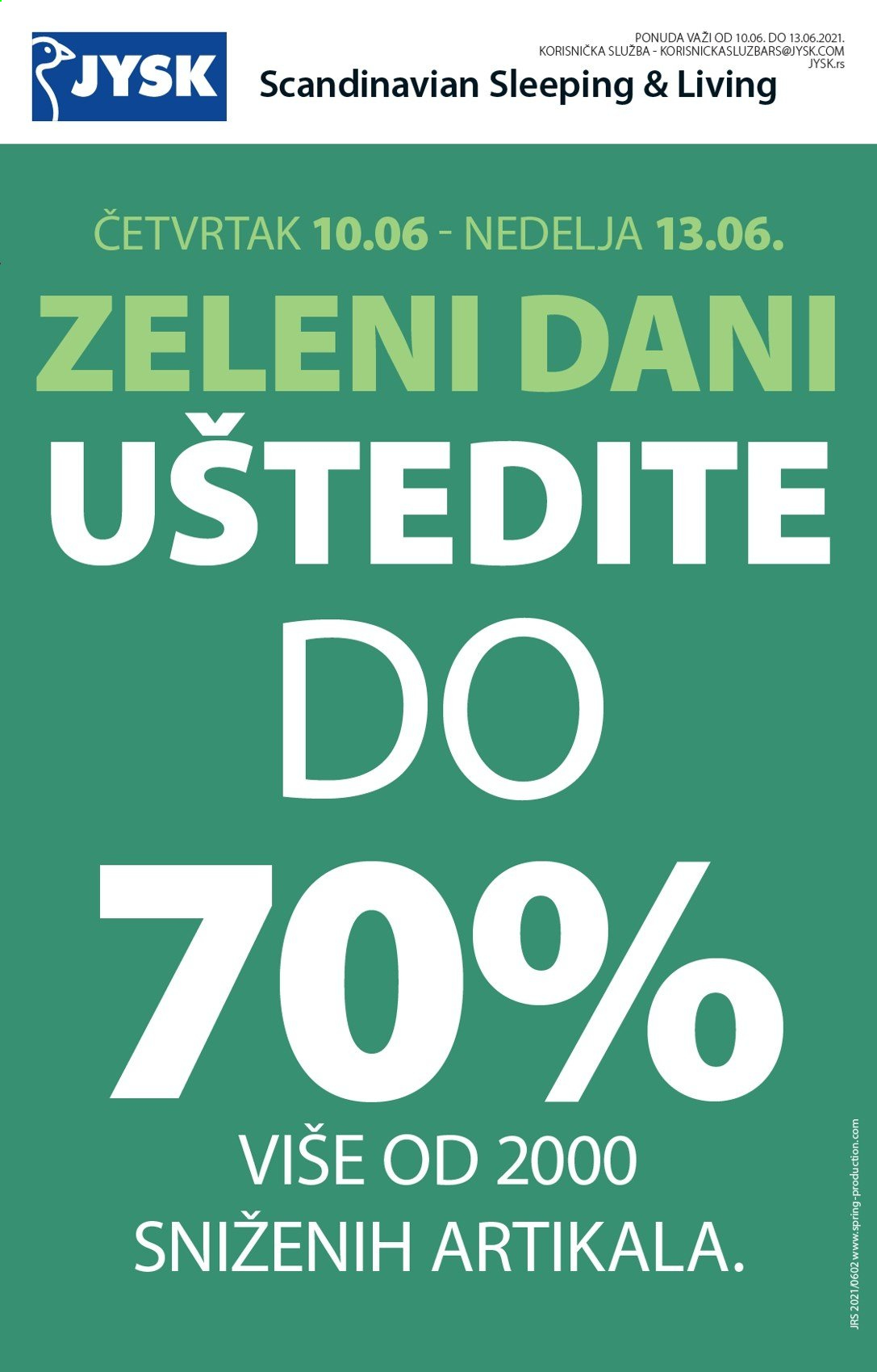 JYSK katalog - 10.06.2021 - 13.06.2021. Stranica 1