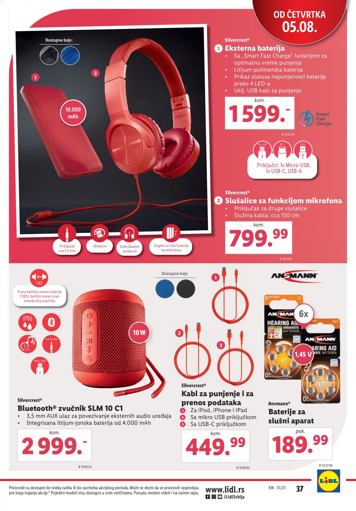 Lidl katalog - 05.08.2021 - 11.08.2021. Stranica 37