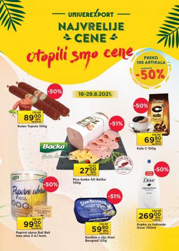 Univerexport katalog - 16.08.2021 - 29.08.2021.