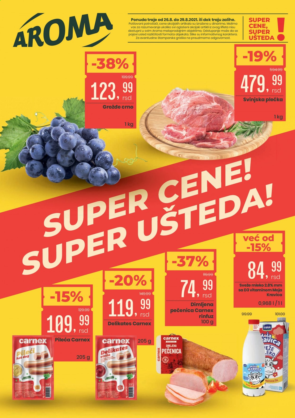 Aroma Market katalog - 26.08.2021 - 29.08.2021. Stranica 1