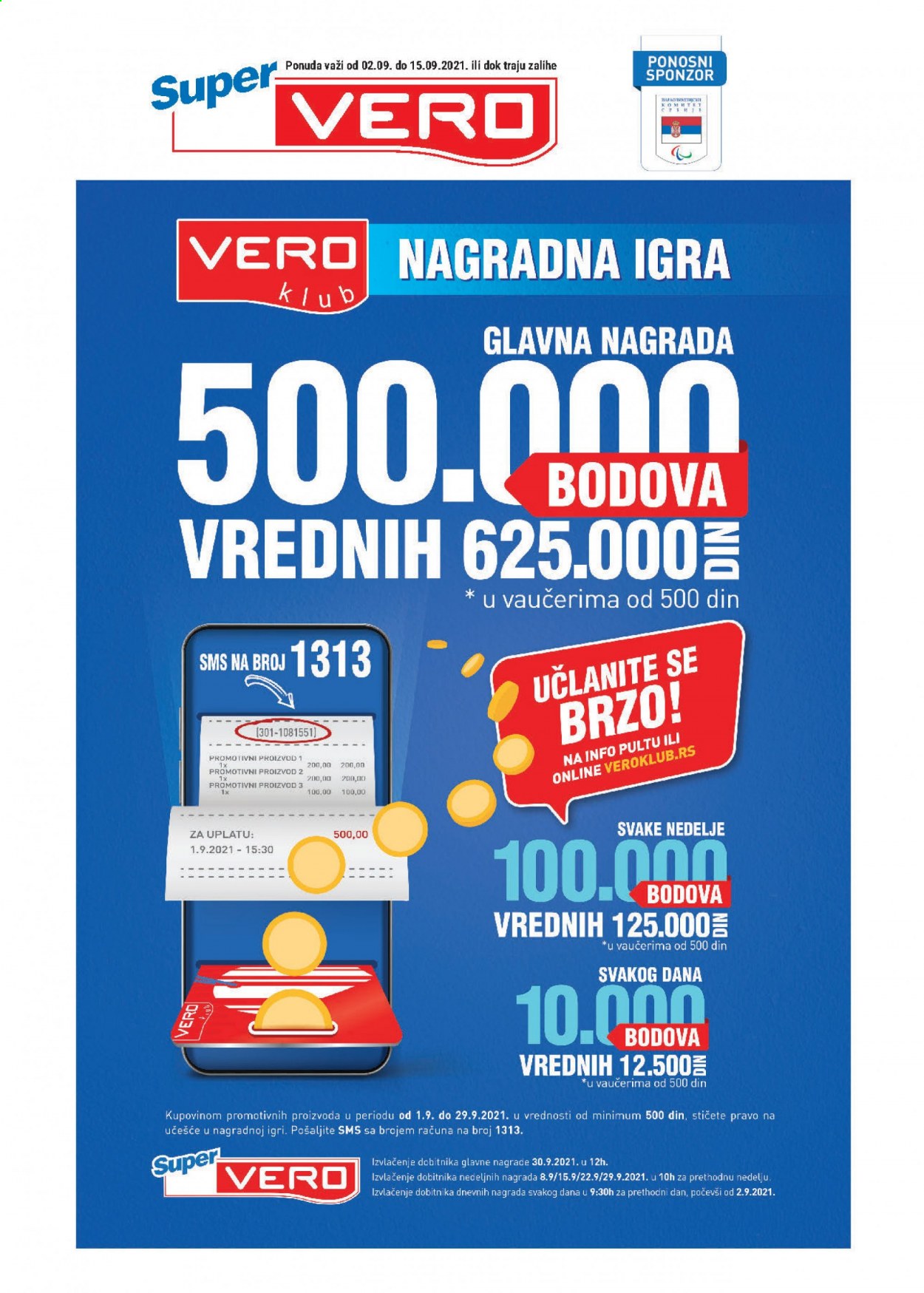 SuperVERO katalog - 02.09.2021 - 15.09.2021. Stranica 1