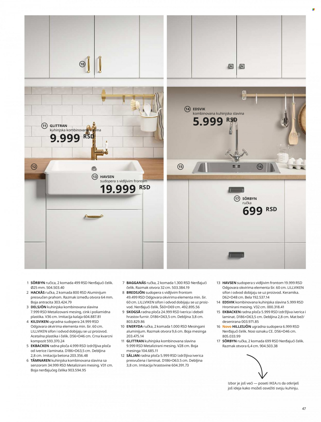 thumbnail - IKEA katalog - Proizvodi na akciji - radna ploča, kuhinja. Stranica 47.
