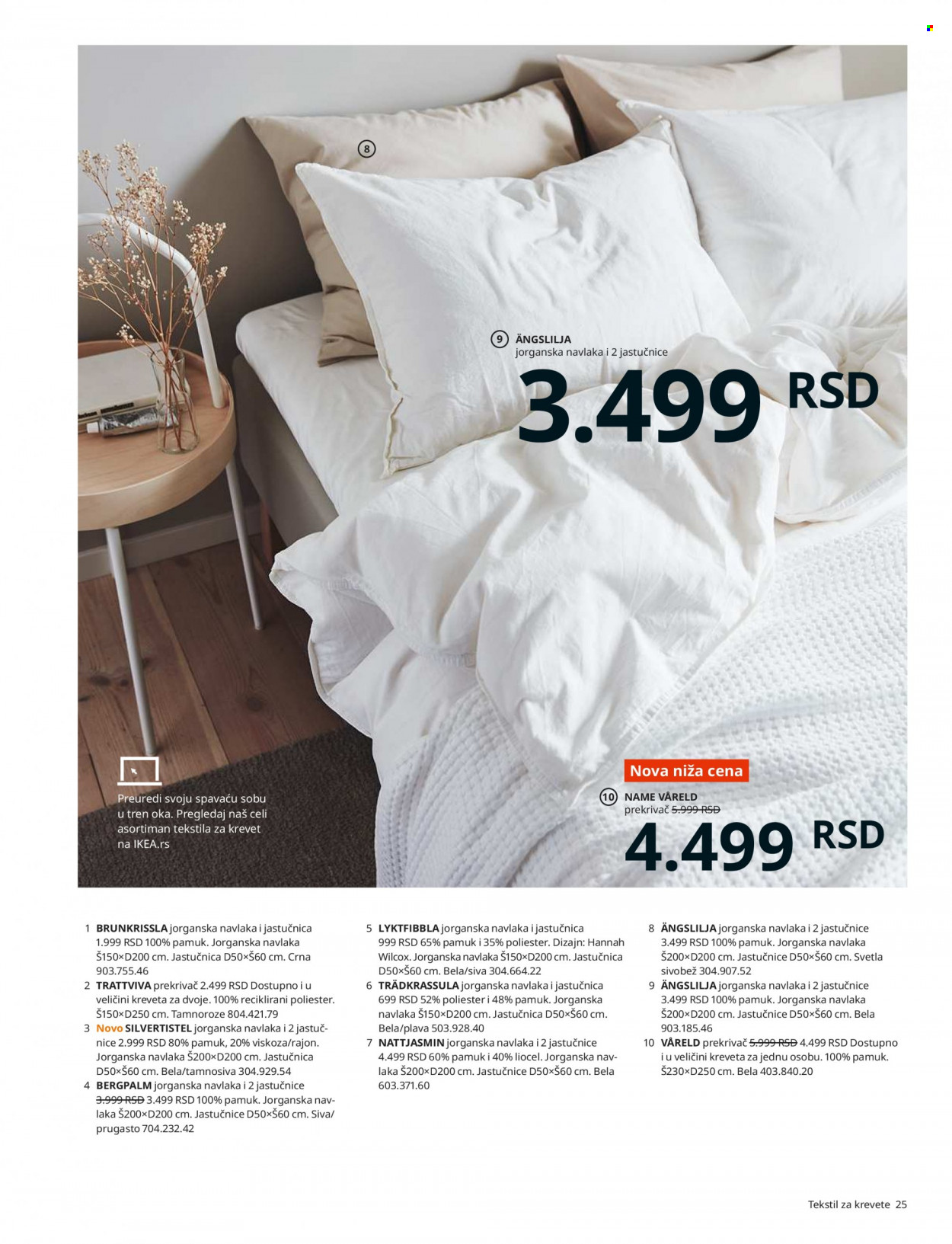 thumbnail - IKEA katalog - Proizvodi na akciji - prekrivač, jastučnica, jorganska navlaka. Stranica 25.
