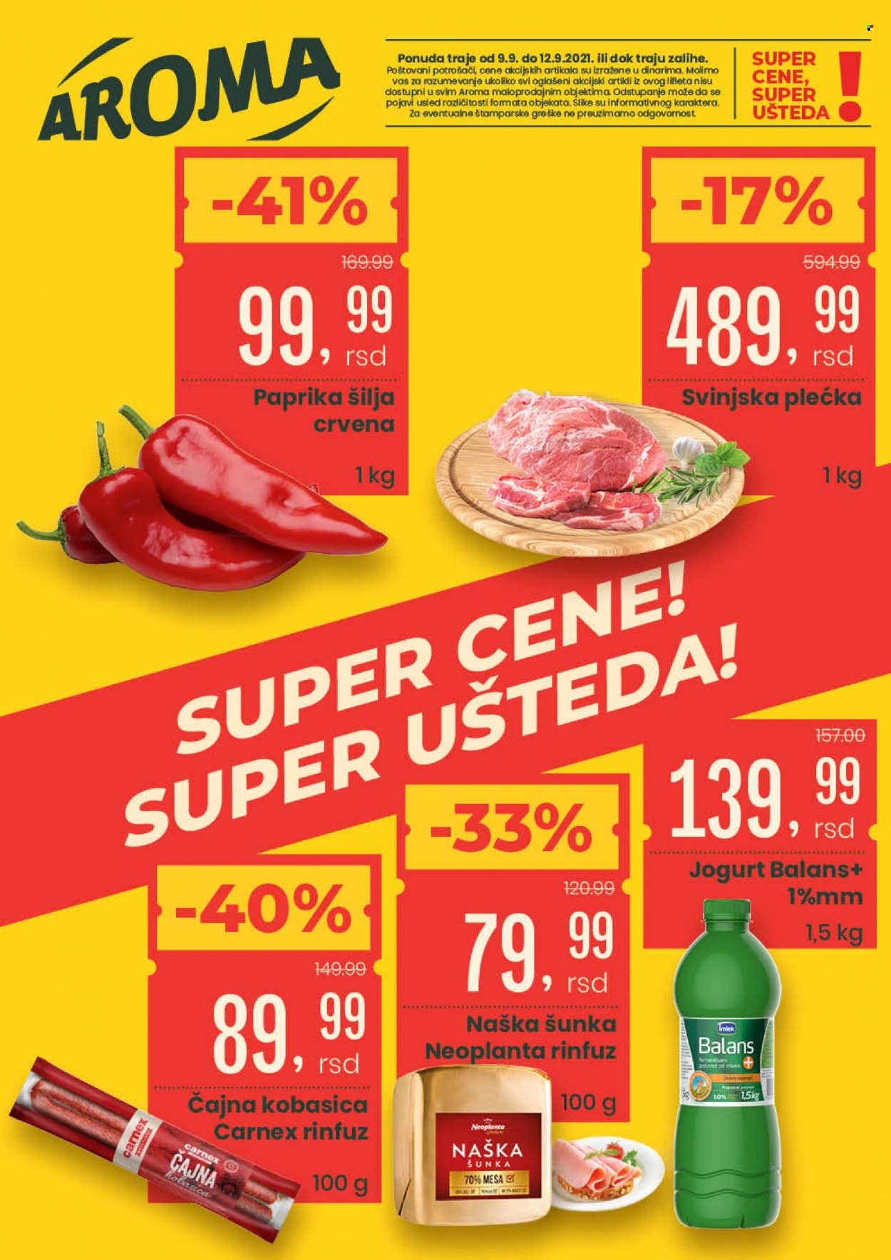 Aroma Market katalog - 09.09.2021 - 12.09.2021. Stranica 1