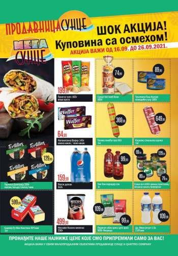 Prodavnica Sunce katalog - 16.09.2021 - 26.09.2021.