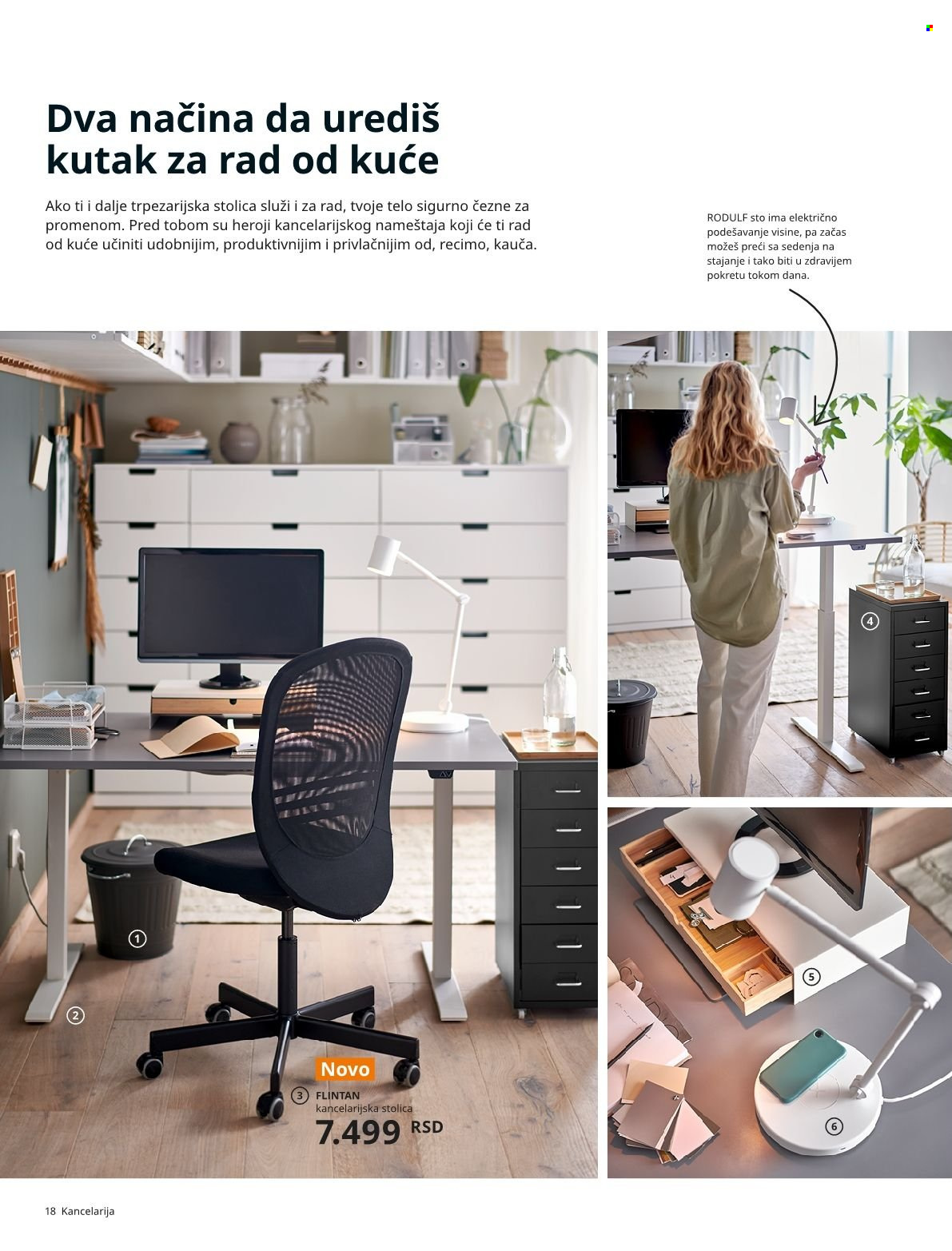 thumbnail - IKEA katalog - Proizvodi na akciji - sto, stolica, kancelarijska stolica. Stranica 18.
