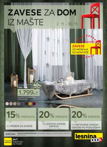 Lesnina XXXL katalog - 02.11.2021 - 30.11.2021.
