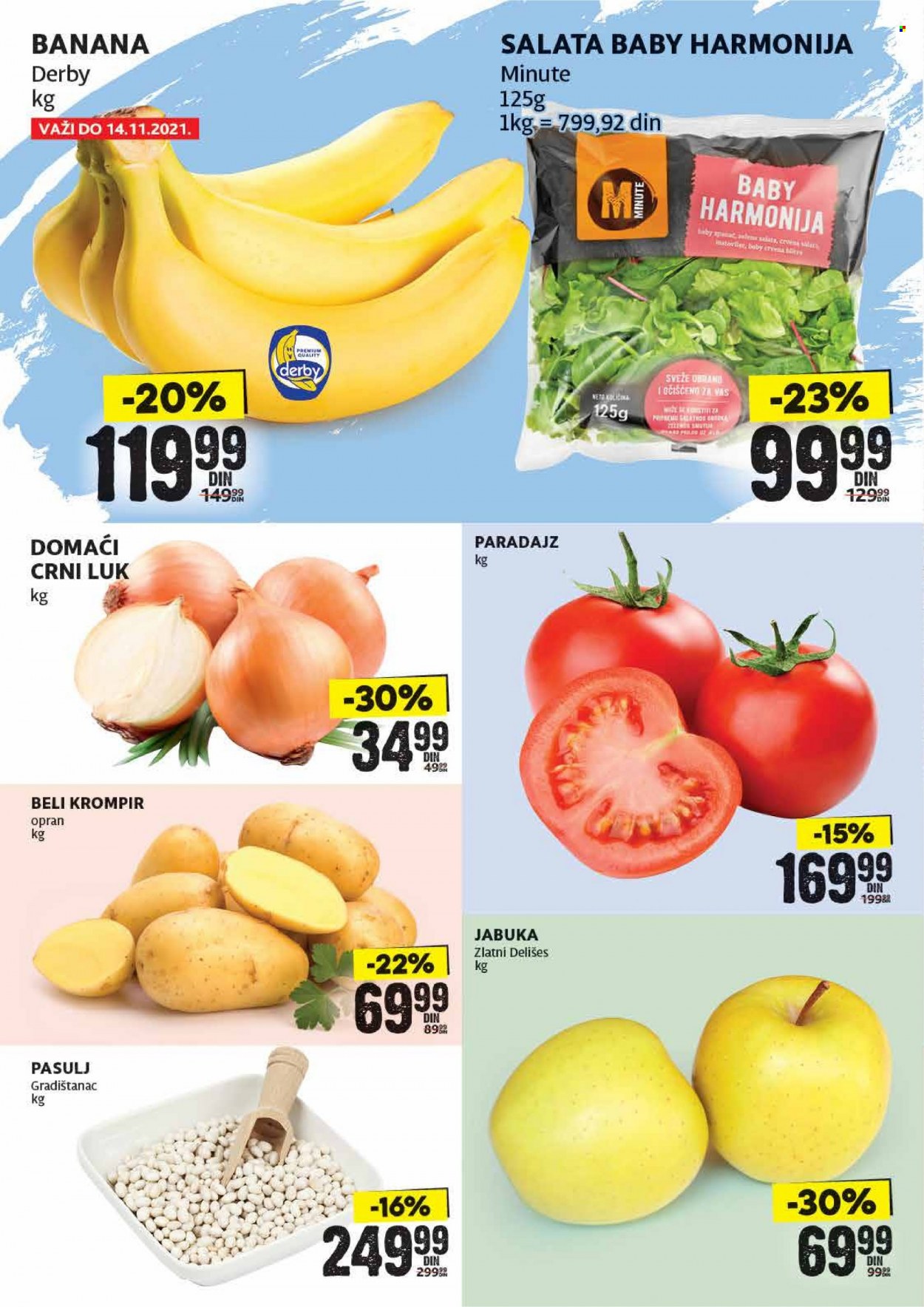 thumbnail - Roda katalog - 12.11.2021 - 18.11.2021 - Proizvodi na akciji - krompir, paradajz, pasulj, salata, crni luk, beli krompir, banana, jabuka, kolica. Stranica 2.